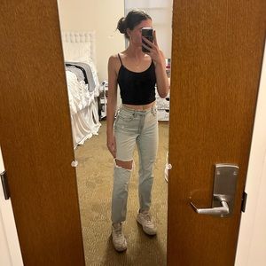 Abercrombie 90s high rise straight leg jeans